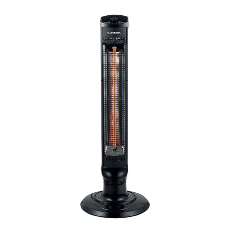 Radiator electric tip Turn HAUSBERG HB-8561NG, 1000W, 2 nivele de temperature, tub din fibra de carbon, siguranta pentru rasturnare, oscilatie, maner transport