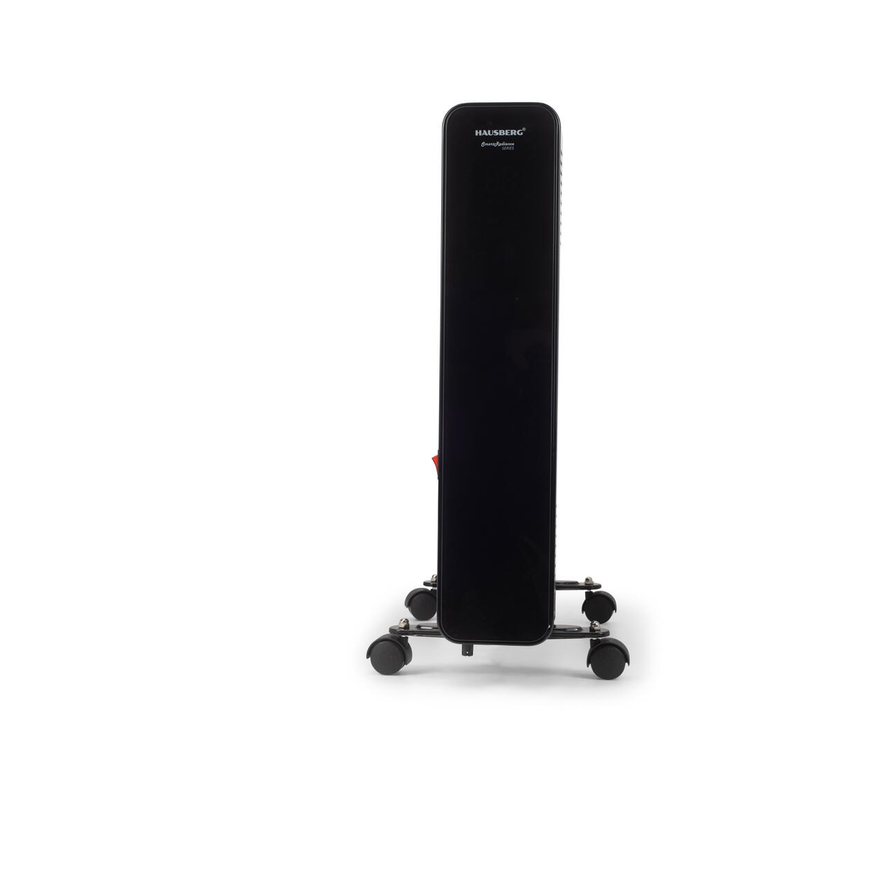 Calorifer electric Digital cu Telecomanda HAUSBERG HB-8955NG, 2500W, 11 elementi, 3 setari, Termostat electronic, Protectie supra-incalzire, Protectie anti-rasturnare
