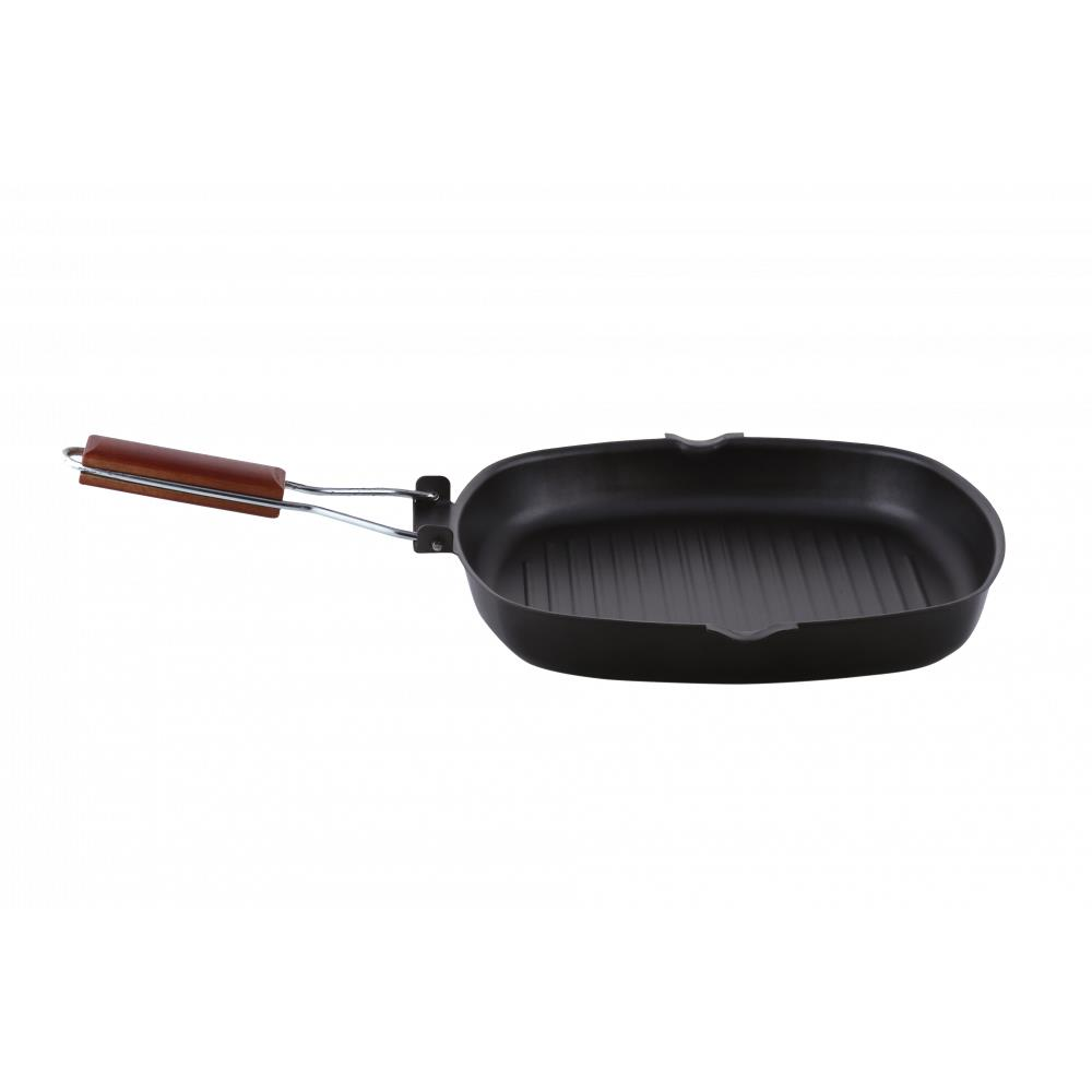 Tigaie GRILL Ertone ERT-MN-528, Material din Aluminiu turnat, 28cm, design ergonomic
