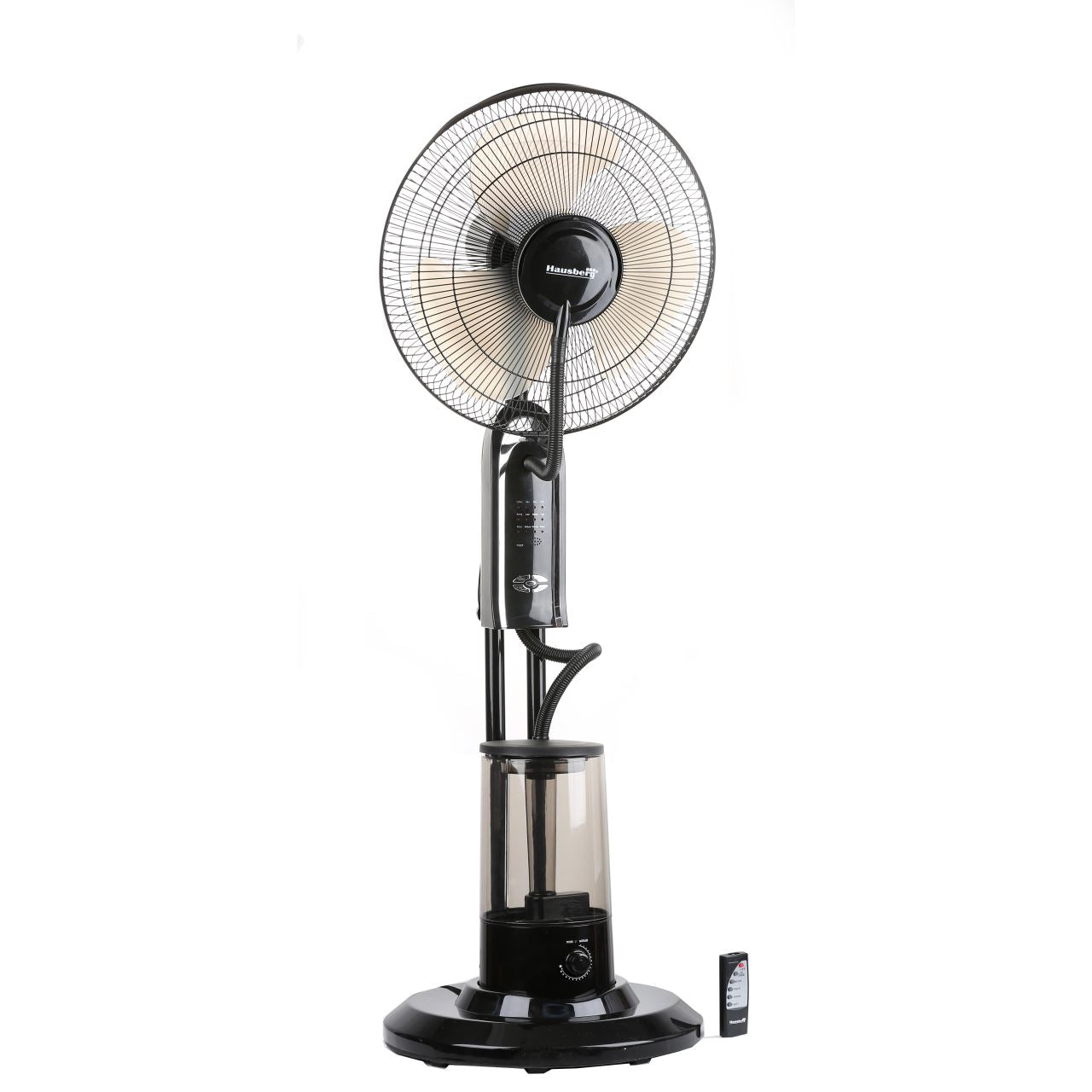 Ventilator cu pulverizare apa si umidificare HAUSBERG HB5600NG, 90W, 300 ml/h, 3 viteze, timer, telecomanda