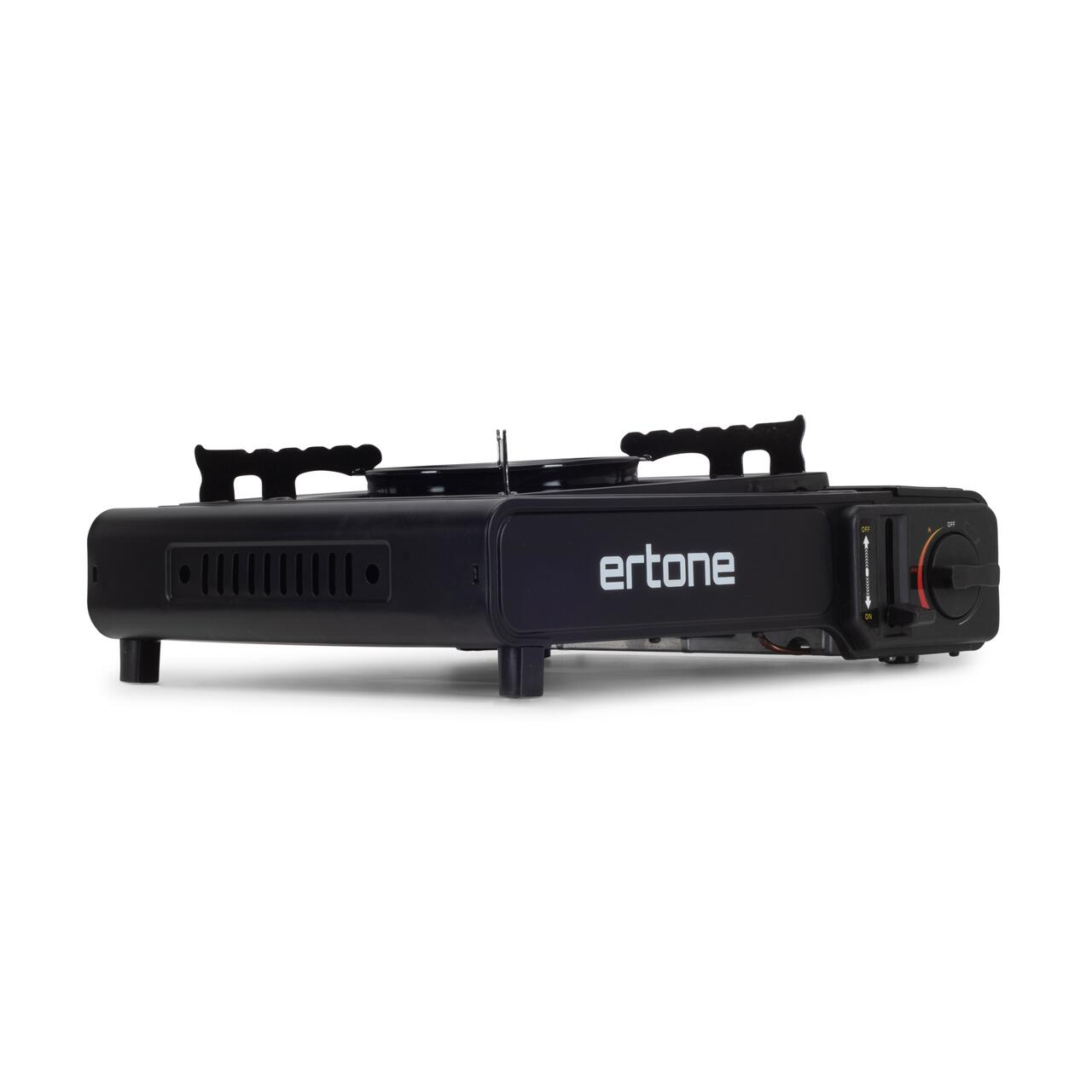 Aragaz portabil camping Ertone ERT-MN231NG, Pentru butelii spray, 2,2 kW, Aprindere piezo, Negru