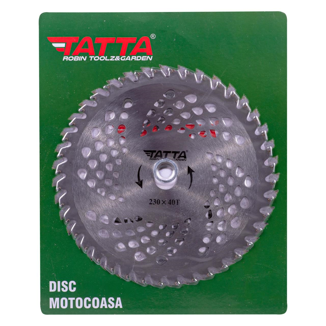 Disc motocoasa circular Tatta TT-1002, dinti vidia, 250x40T, pentru iarba