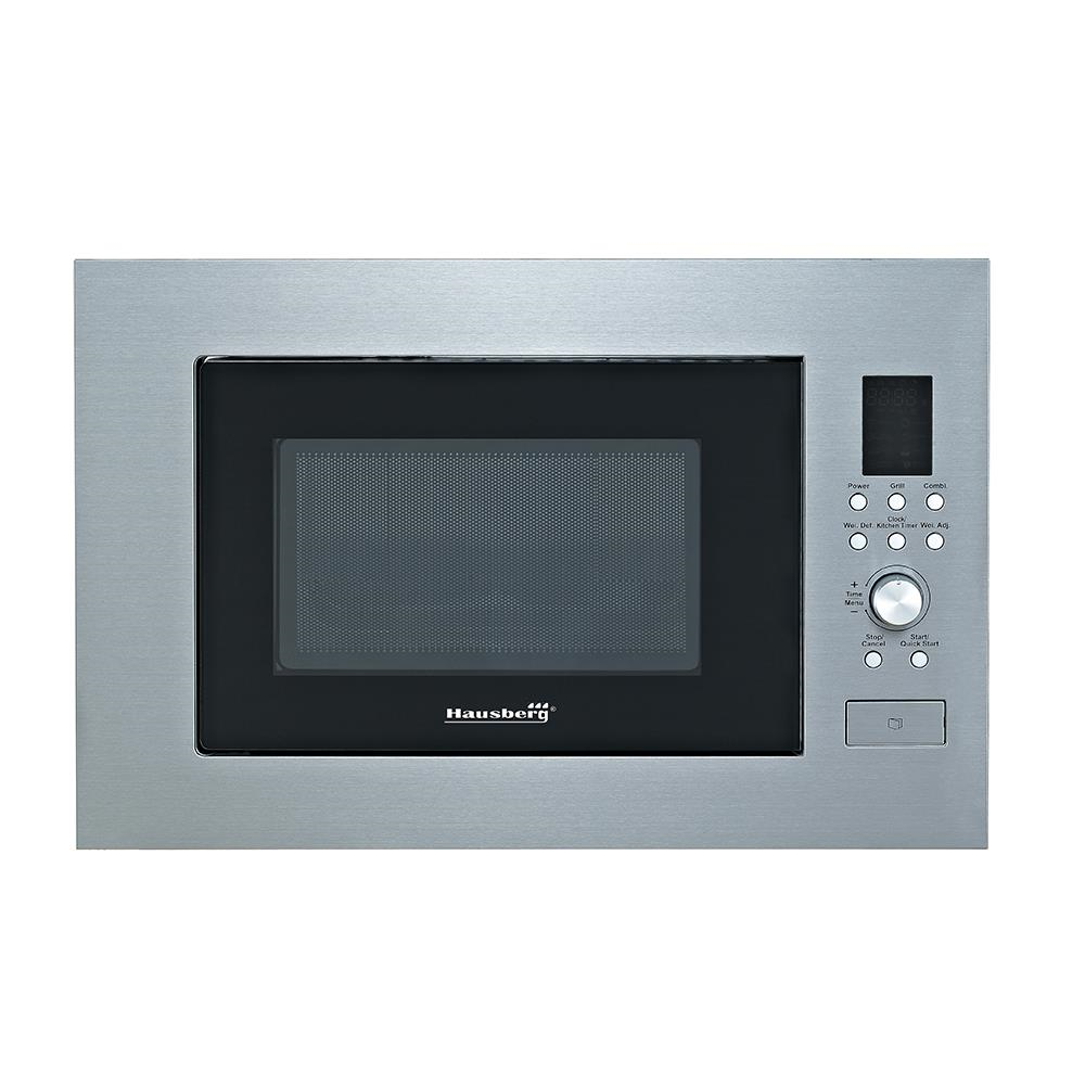 Cuptor cu microunde incorporabil Hausberg HB-8070, 25 l, Putere nominalã de iesire a cuptorului cu microunde: 900W, putere de intrare: 1400W, putere grãtar: 1000W, Grill, Control digital