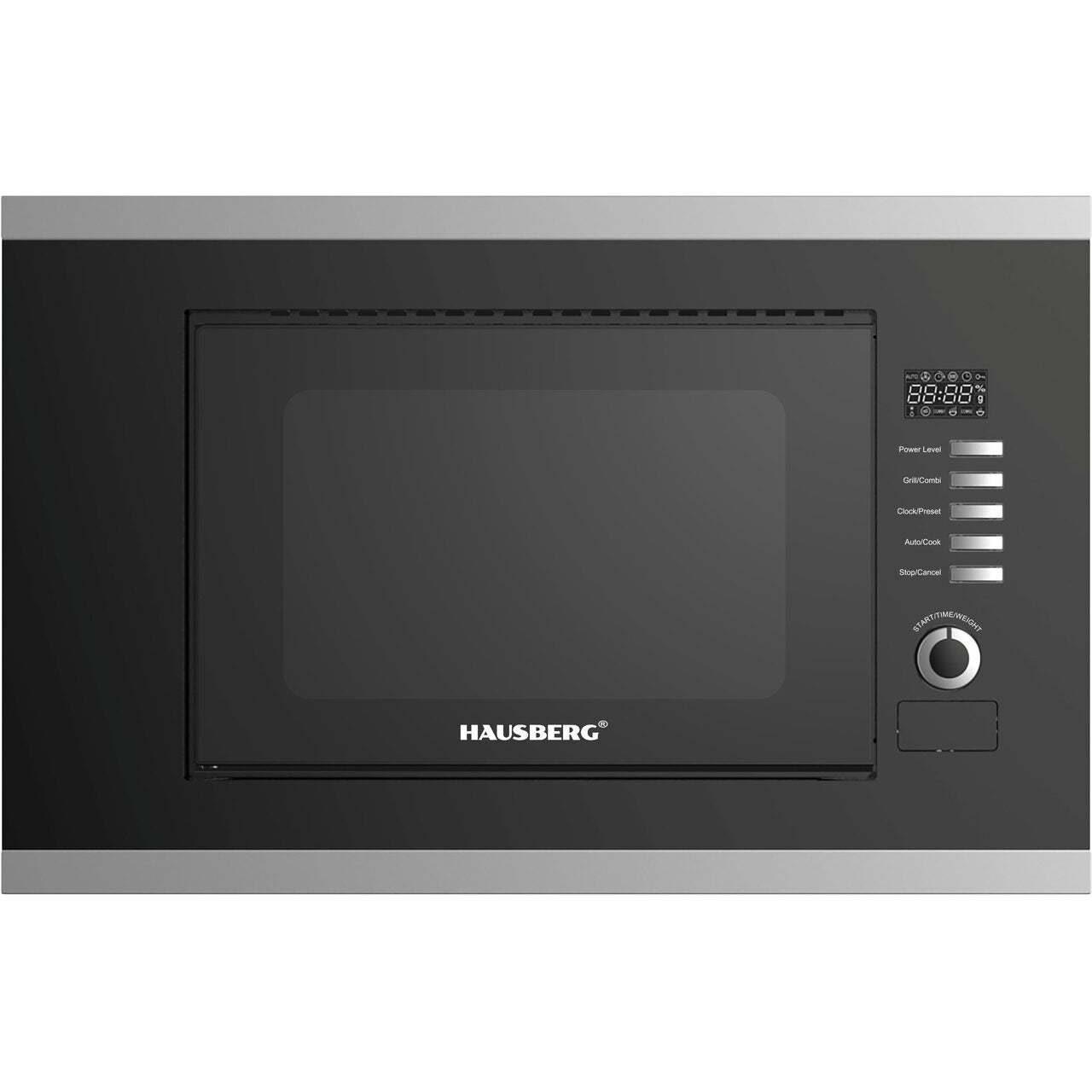 Cuptor cu microunde incorporabil Hausberg HB-8065, 20 l, 1200 W, 6 nivele de putere, 8 programe automate, control mecanic, decongelare, timer, sistem blocare copii