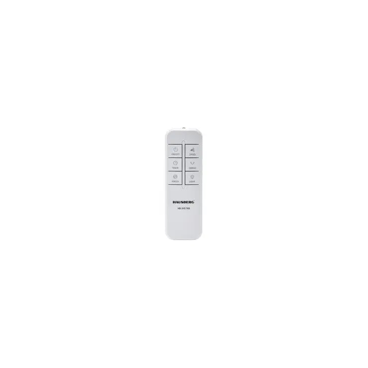 Ventilator turn digital HAUSBERG HB-5957AB, 65W, 12 viteze, 4 programe, ionizare negativa, temporizator 12h, oscilatie 40°, LED, telecomanda