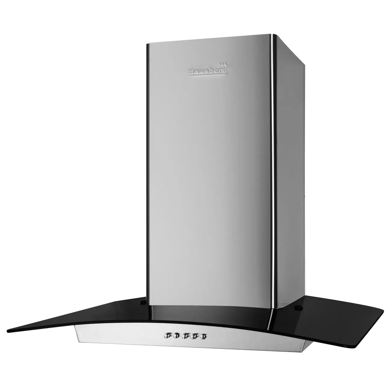 Hota incorporabila decorativa Hausberg HB 1265, 60 cm, putere de absorbtie 650 m?/h, Inox/Sticla