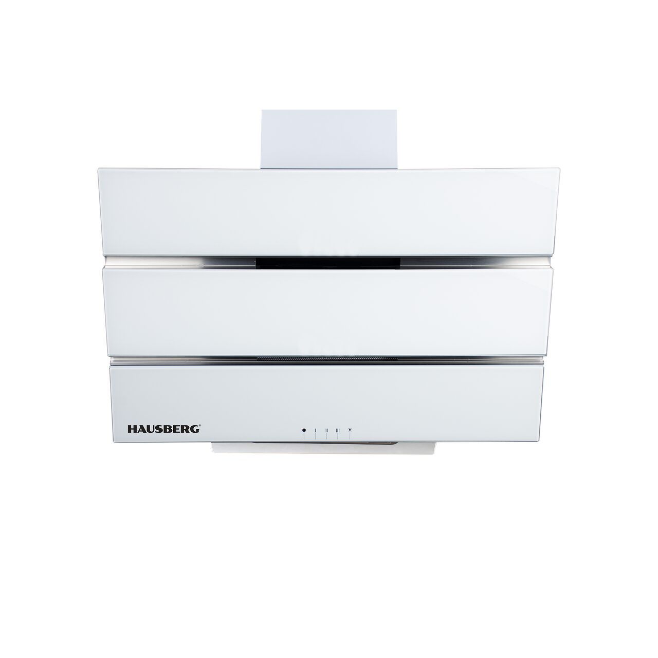 Hota incorporabila decorative Hausberg HB-1820AB, 60 cm, putere de absorbtie 450 m3/h, 112W, Corp din Sticla, LED