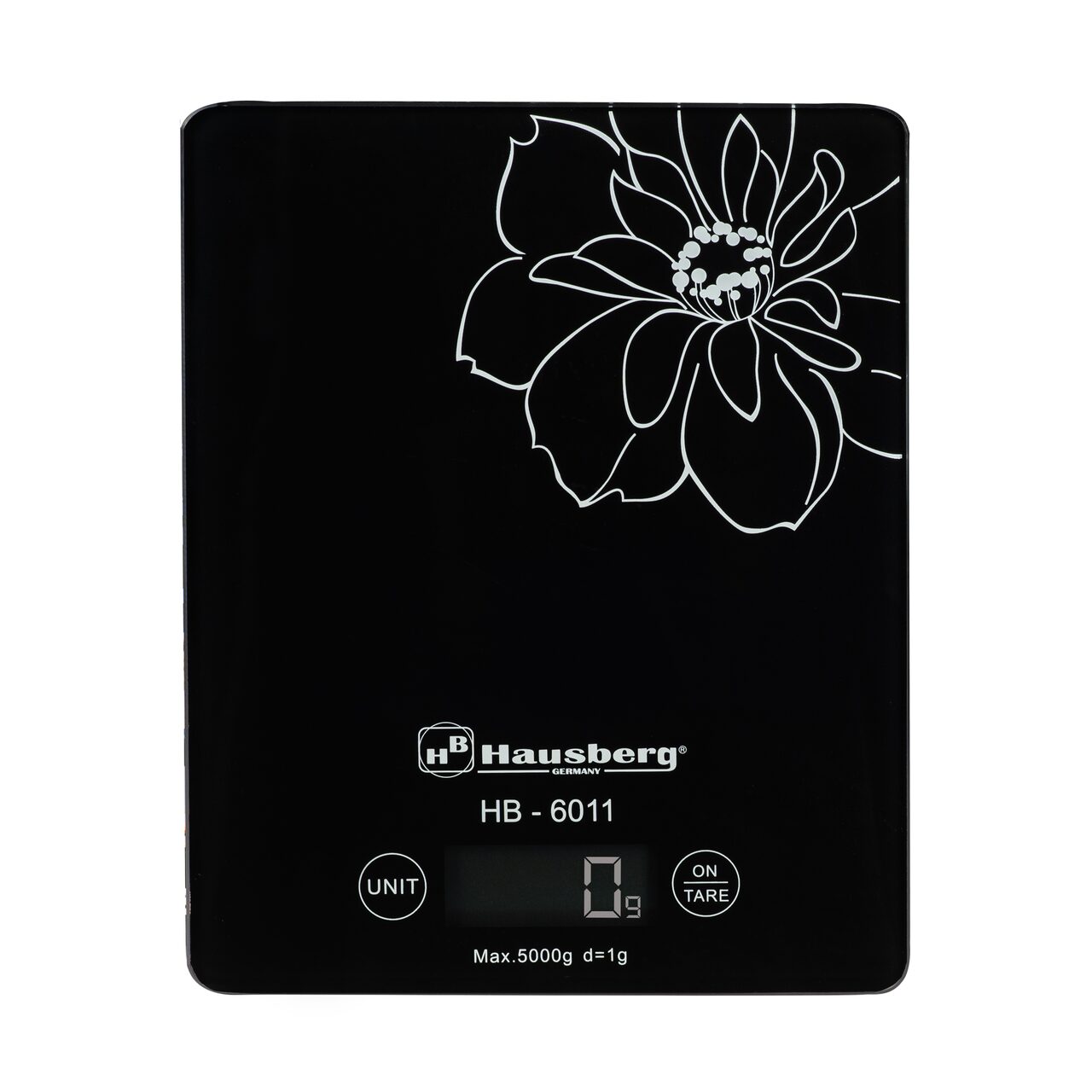 Cantar bucatarie HAUSBERG HB-6011 NEGRU (taxa baterie inclusa)