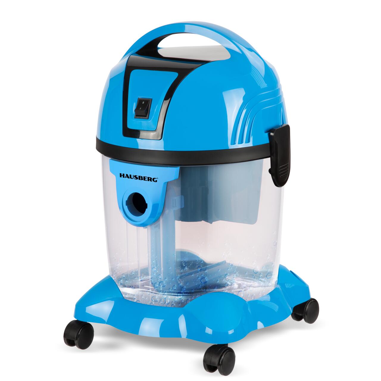 Aspirator cu filtrare prin apa Hausberg HB-2830BL, Cutere 2200W, Capacitate 18L, Nivel Zgomot 81dB, Filtru Lavabil, Tub Telescopic Metalic