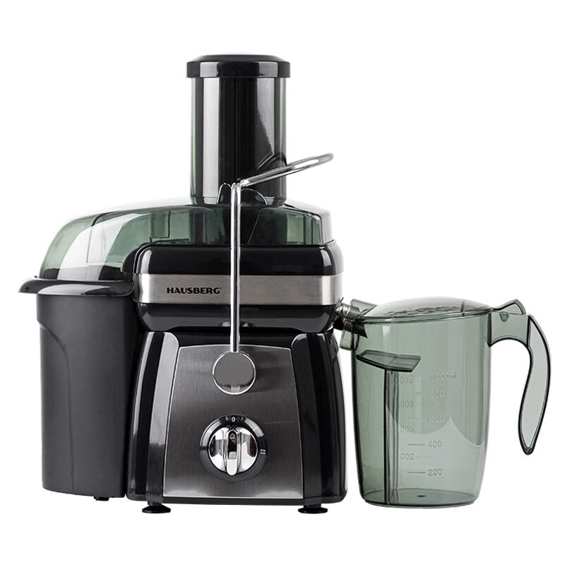Storcator de fructe si legume Hausberg HB-7540, 1000W, 2 viteze, recipient pulpa 1L, recipient suc 1L, accesoriu impingere