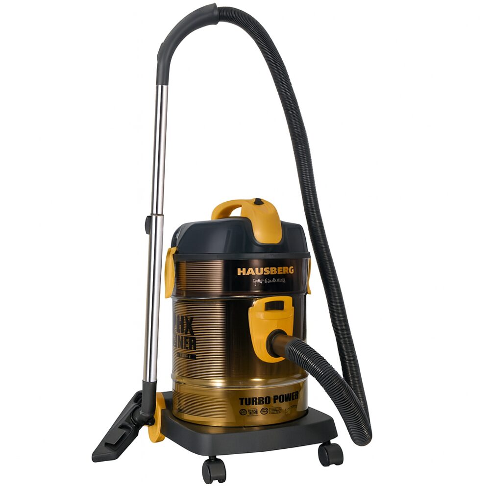 Aspirator Turbo Power Hausberg HB-2835AU, Putere max2400W, Capacitate 21L, Filtru Lavabil