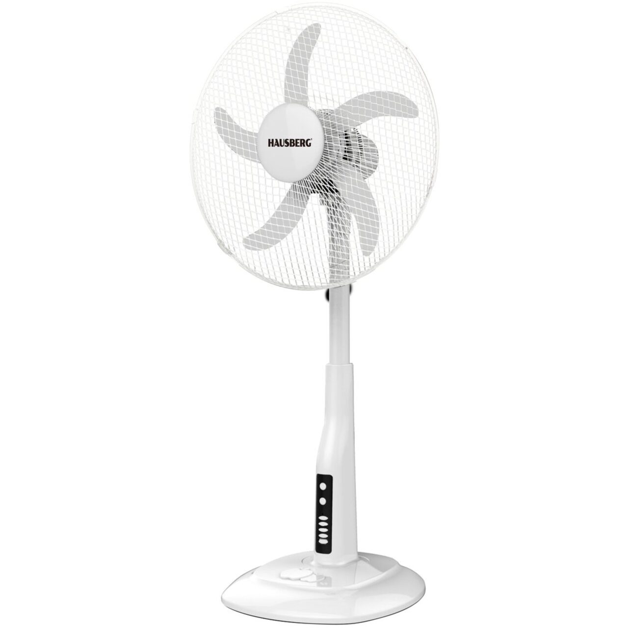 Ventilator cu picior HAUSBERG HB-5870AB, 55W, 46 cm, 3 viteze, temporizator 60 min, indicator LED