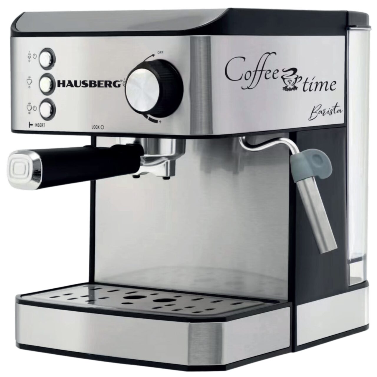 Espressor cafea HAUSBERG HB3725, cafea macinata, 15 bar, 850-1000 W