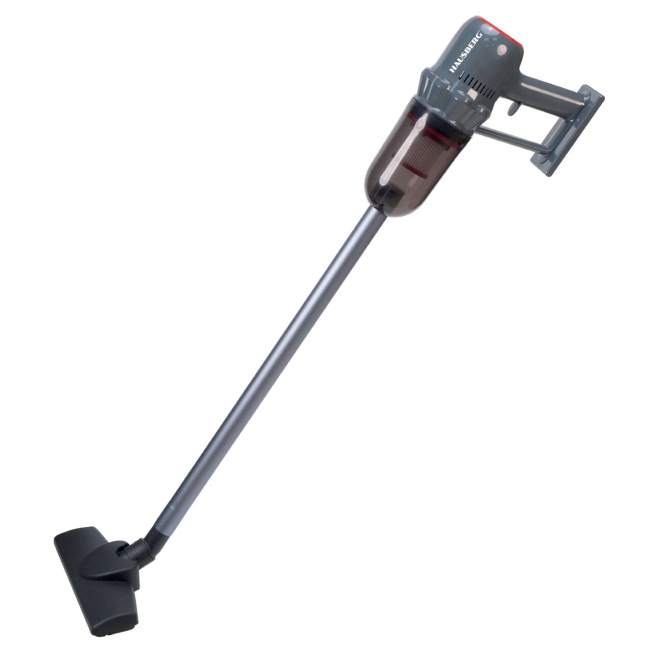 Aspirator vertical 2 in 1 HAUSBERG HB-2024GR, fara sac, aspirare uscata, 2 niveluri de viteza, motor turbo, 0.7 L, 600-800W