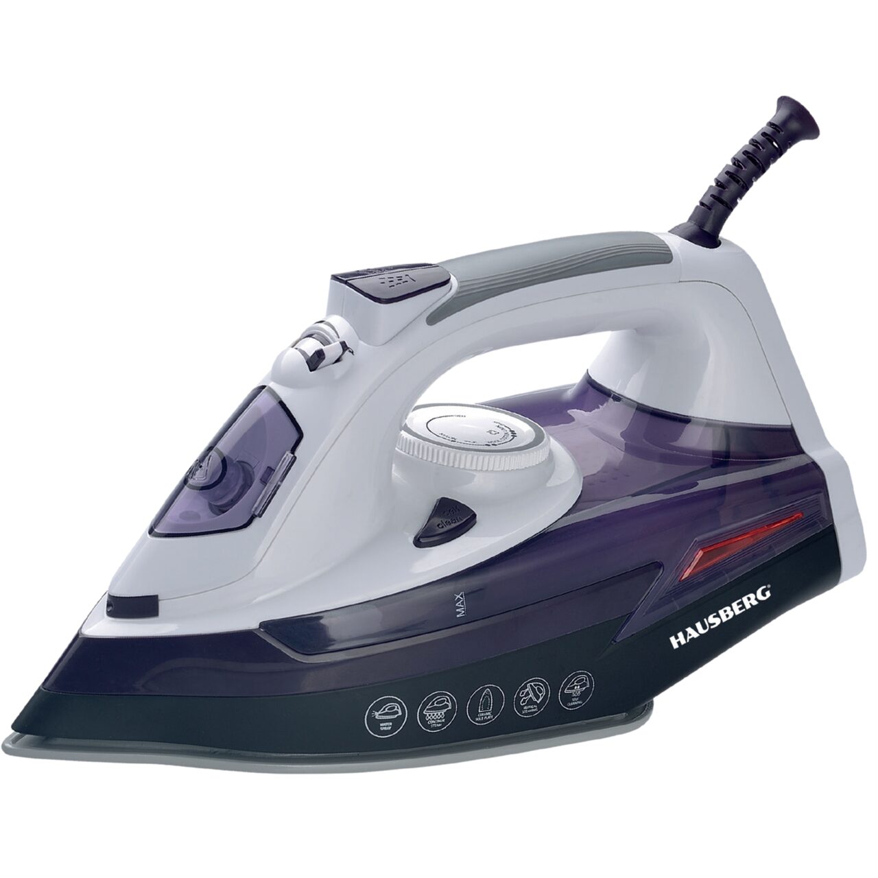 Fier de Calcat Hausberg HB-7813MV, Anti-calcar, Ceramic, Rezervor Apa 300ml 2000-2300W