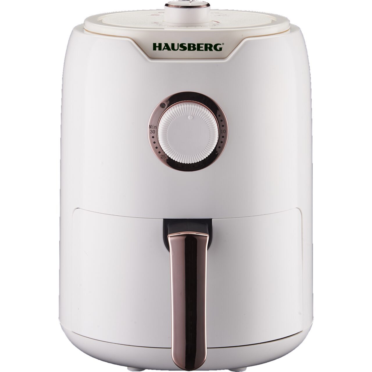 Friteuza cu aer cald HAUSBERG HB-2351, 1000-1200 W, 2.6 litri, temporizator 30 min, oprire automata, indicator luminos, termostat reglabil 80-200 grade C, protectie supraincalzire, picioare antiderapante