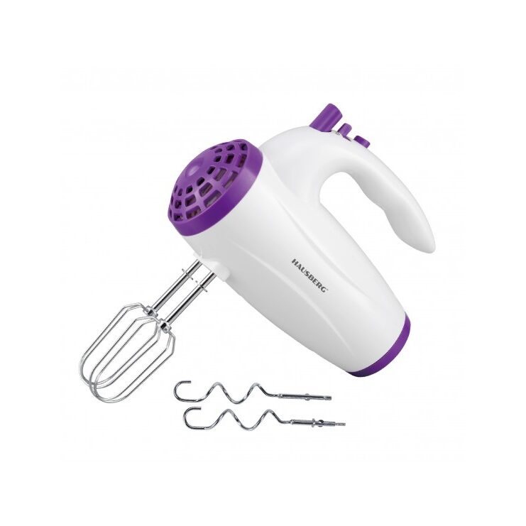 Mixer de mana Hausberg HB-4119MV, 5 viteze, putere 300W, motor de cupru