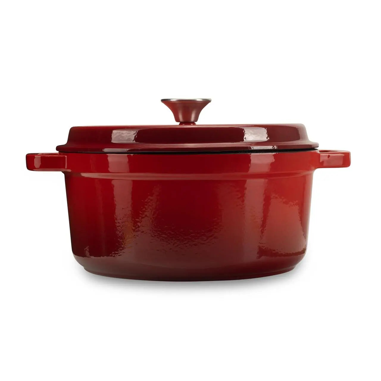 Oala din fonta emailata cu capac HAUSBERG HB-H742, capacitate 3L, diametru 22 cm, adancime 10 cm, interior antiaderent