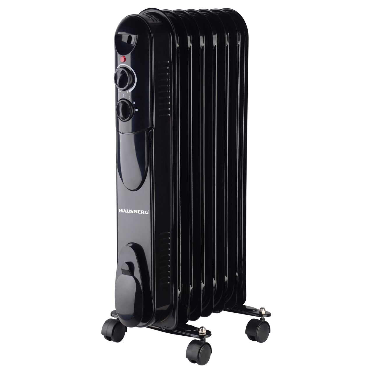 Calorifer electric cu ulei HAUSBERG HB-8905, 3 trepte, max1500 W, 7 elementi, termostat reglabil