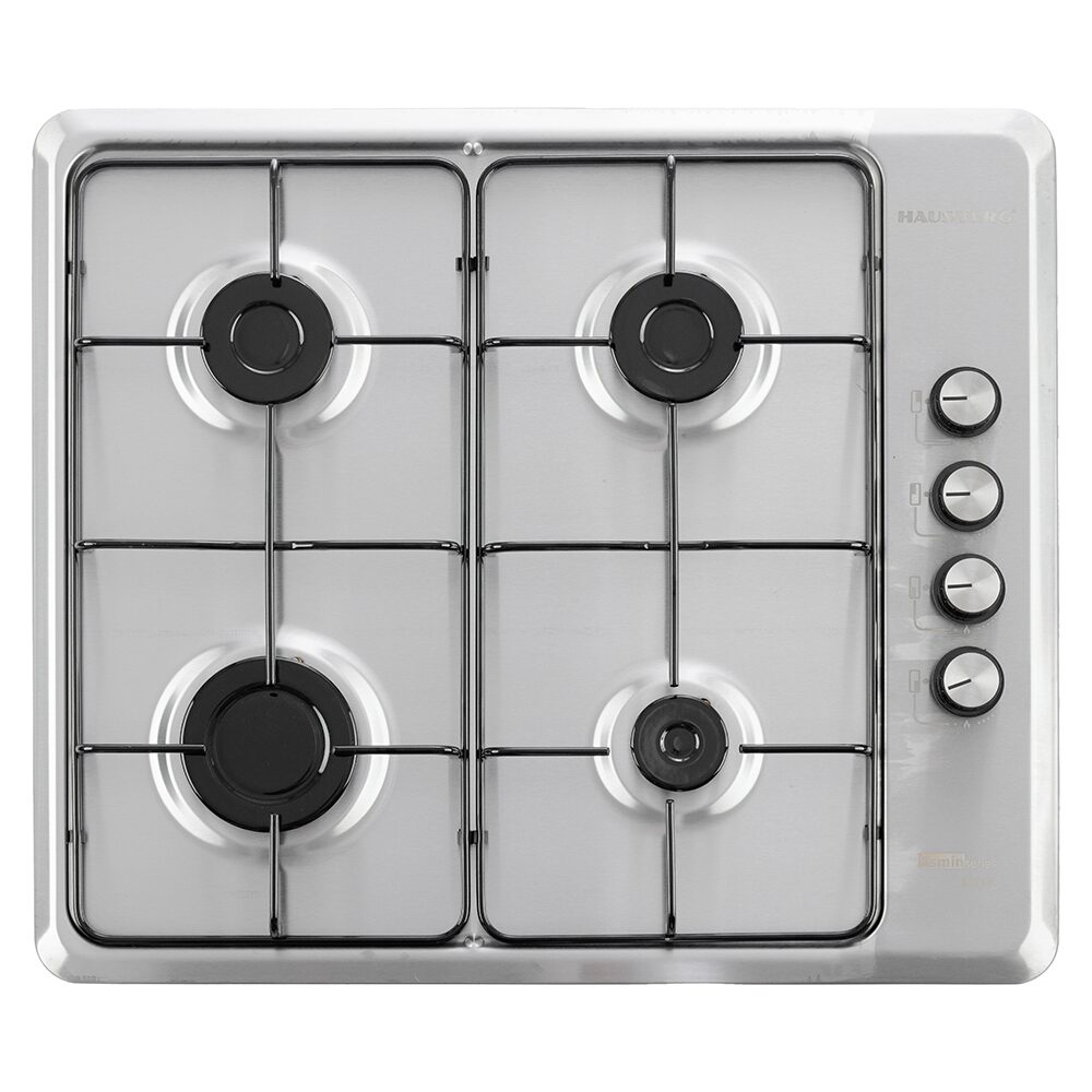 Plita incorporabila HAUSBERG HB-580, aprindere electrica, gaz, 4 arzatoare, sistem siguranta, Inox
