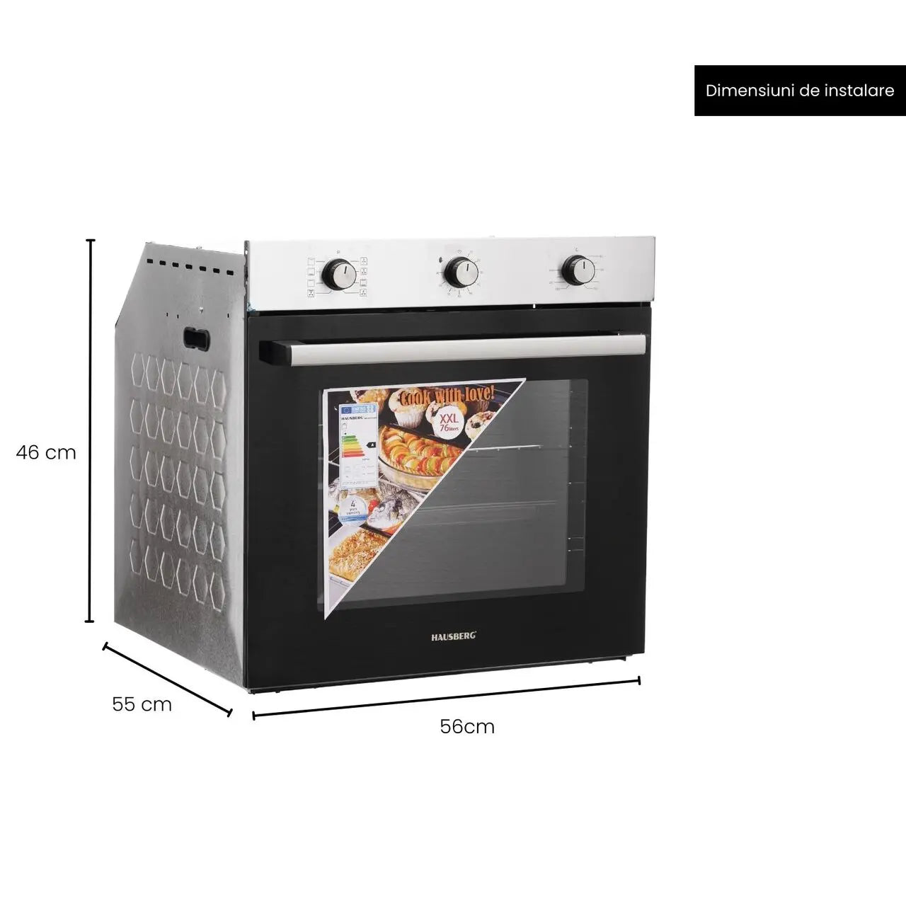 Cuptor electric incorporabil Hausberg HB-8053 2225W 71L Clasa A