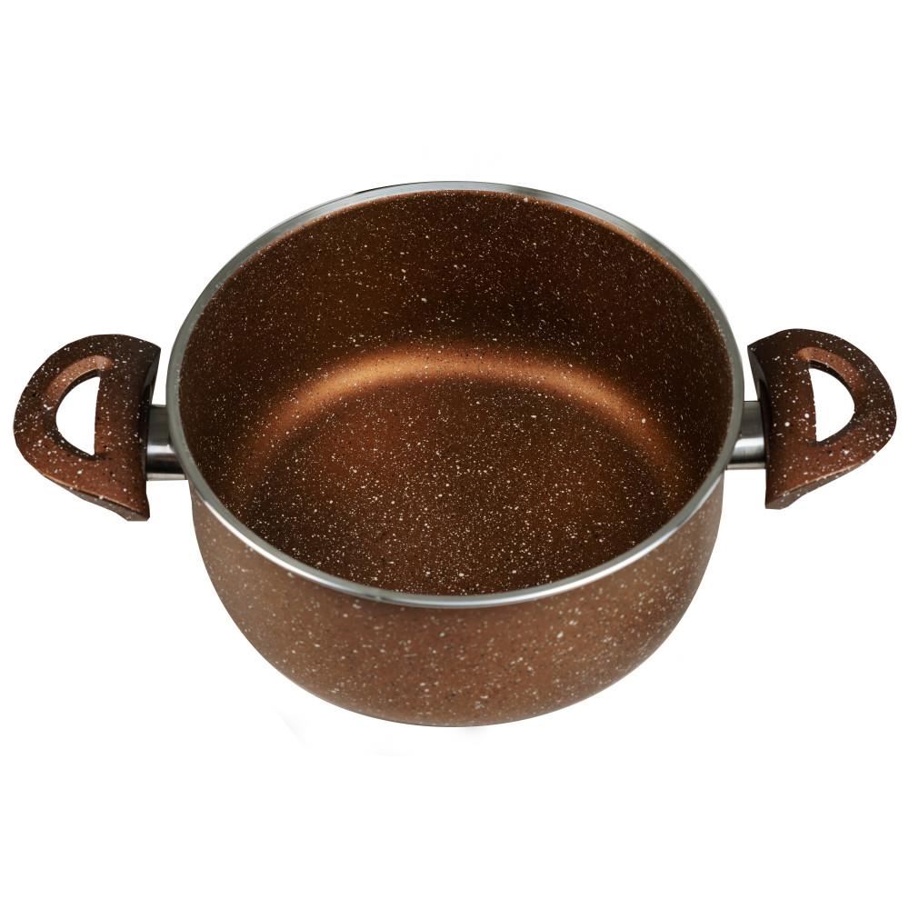 Oala din aluminiu cu invelis din granit HAUSBERG HB-H423, 22 cm