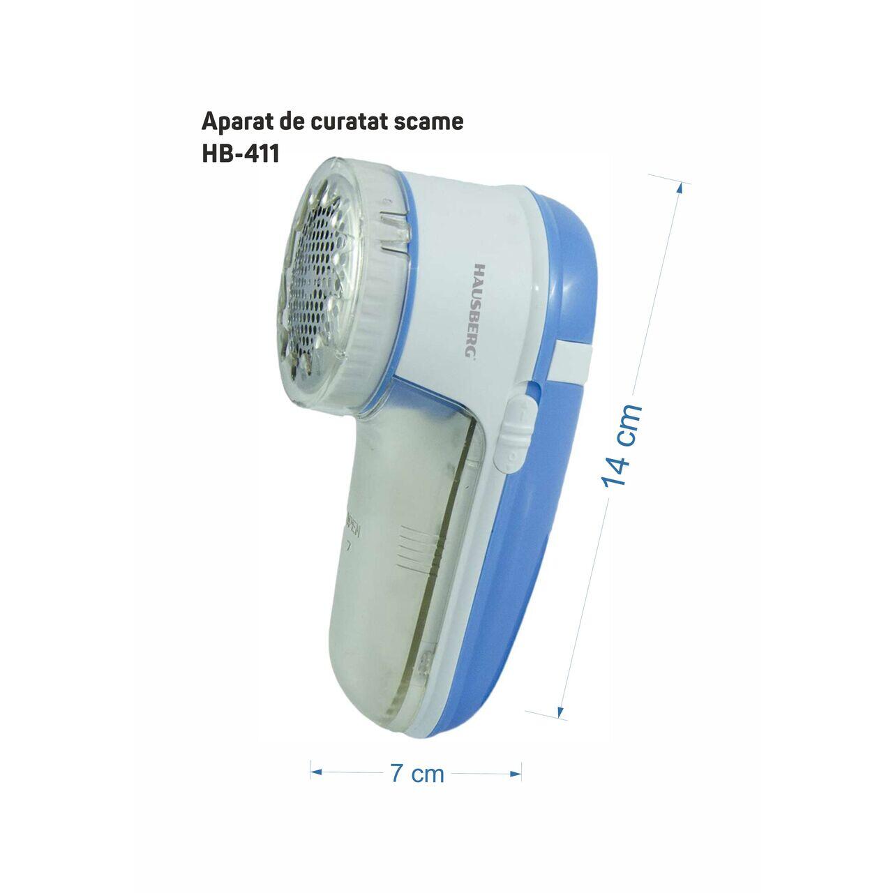 Aparat de curatat scame HB-411, 3 w, 2 baterii 3V, Multicolor