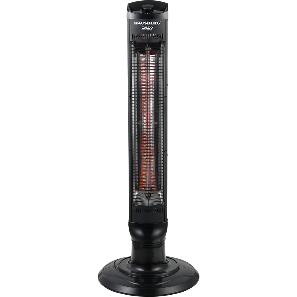 Radiator electric tip Turn HAUSBERG HB-8561NG, 1000W, 2 nivele de temperature, tub din fibra de carbon, siguranta pentru rasturnare, oscilatie, maner transport