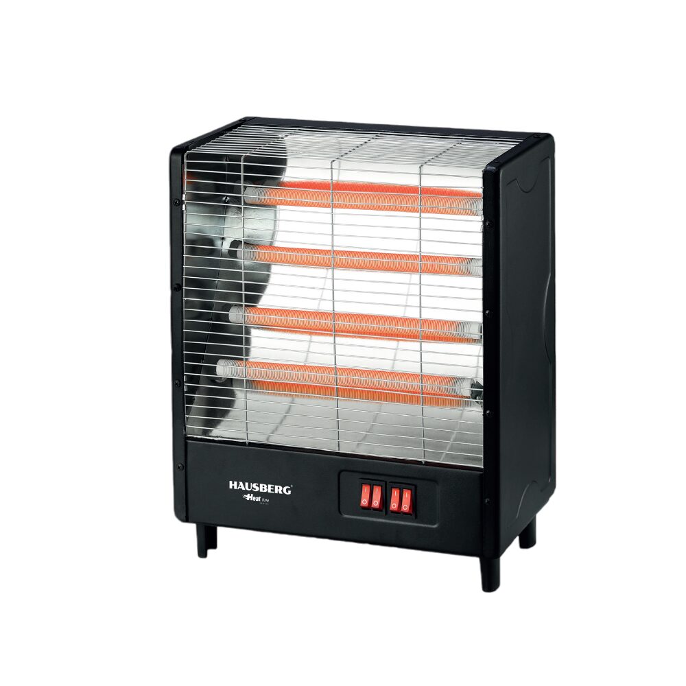 Radiator electric HAUSBERG HB-8803NG, 2000W, 4 nivele de putere, 4 tuburi ceramice