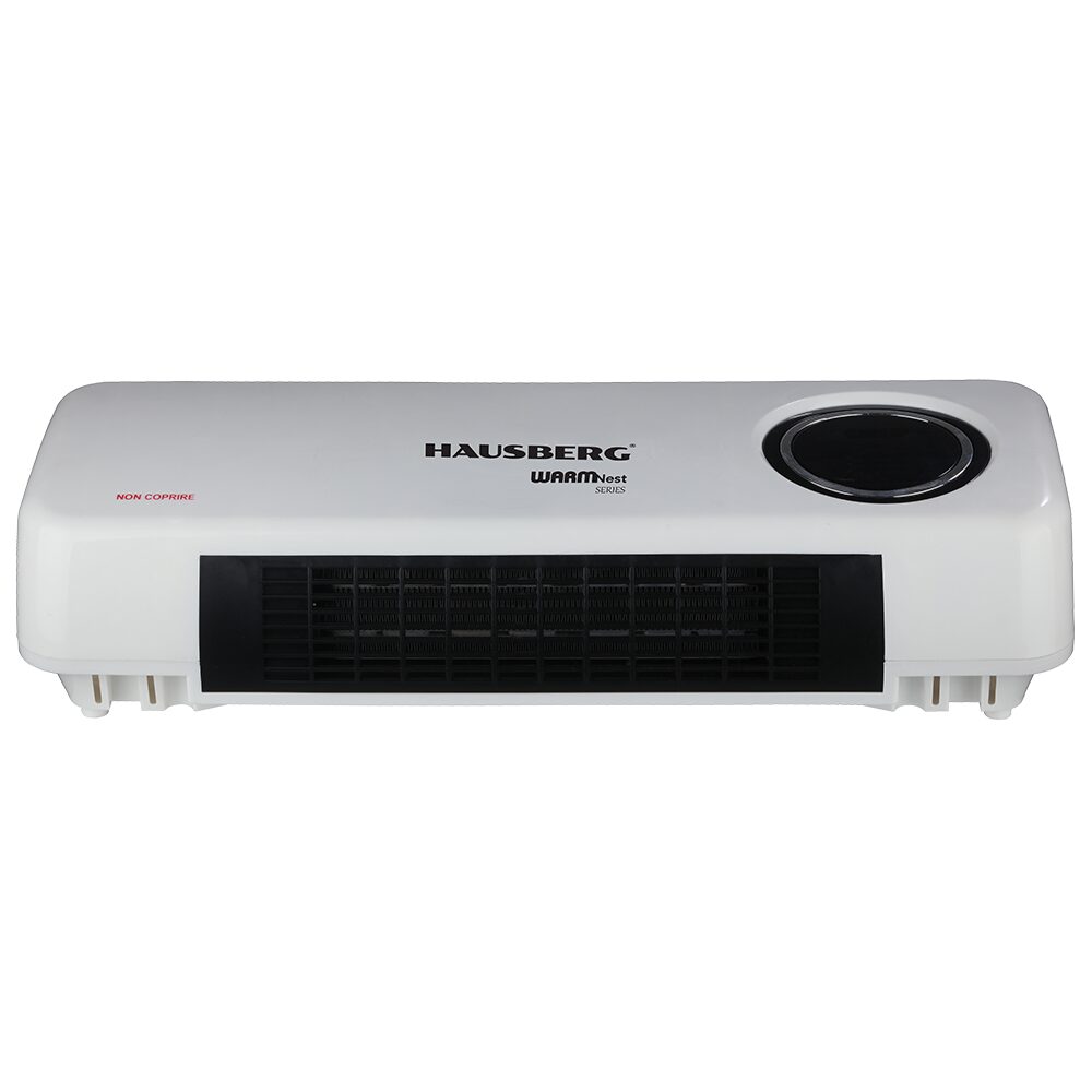 Convector electric digital de perete cu ventilator HAUSBERG HB-8217AB, 2000W, 2 Nivele de putere, Telecomanda, Temporizator