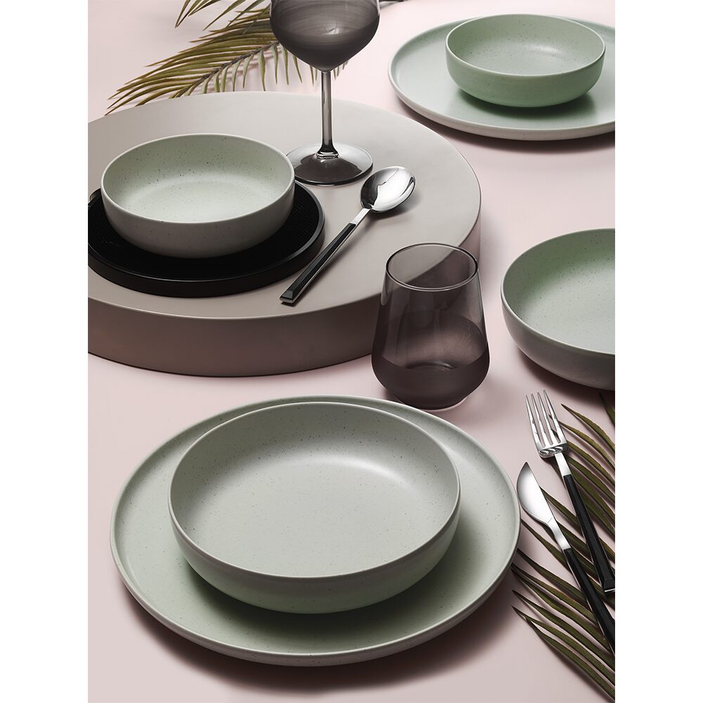 Serviciu de masa Moderna Colore Matte- 24 piese- 6 persoane- portelan- verde mat- kutahya porselen