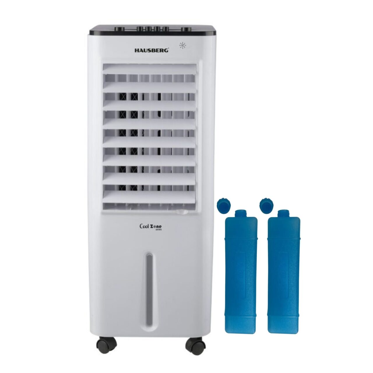Racitor de aer portabil HAUSBERG HB-5963AB, 55-80W, rezervor 12L, 3 viteze, functie Turbo, oscilatie 60°, control mecanic