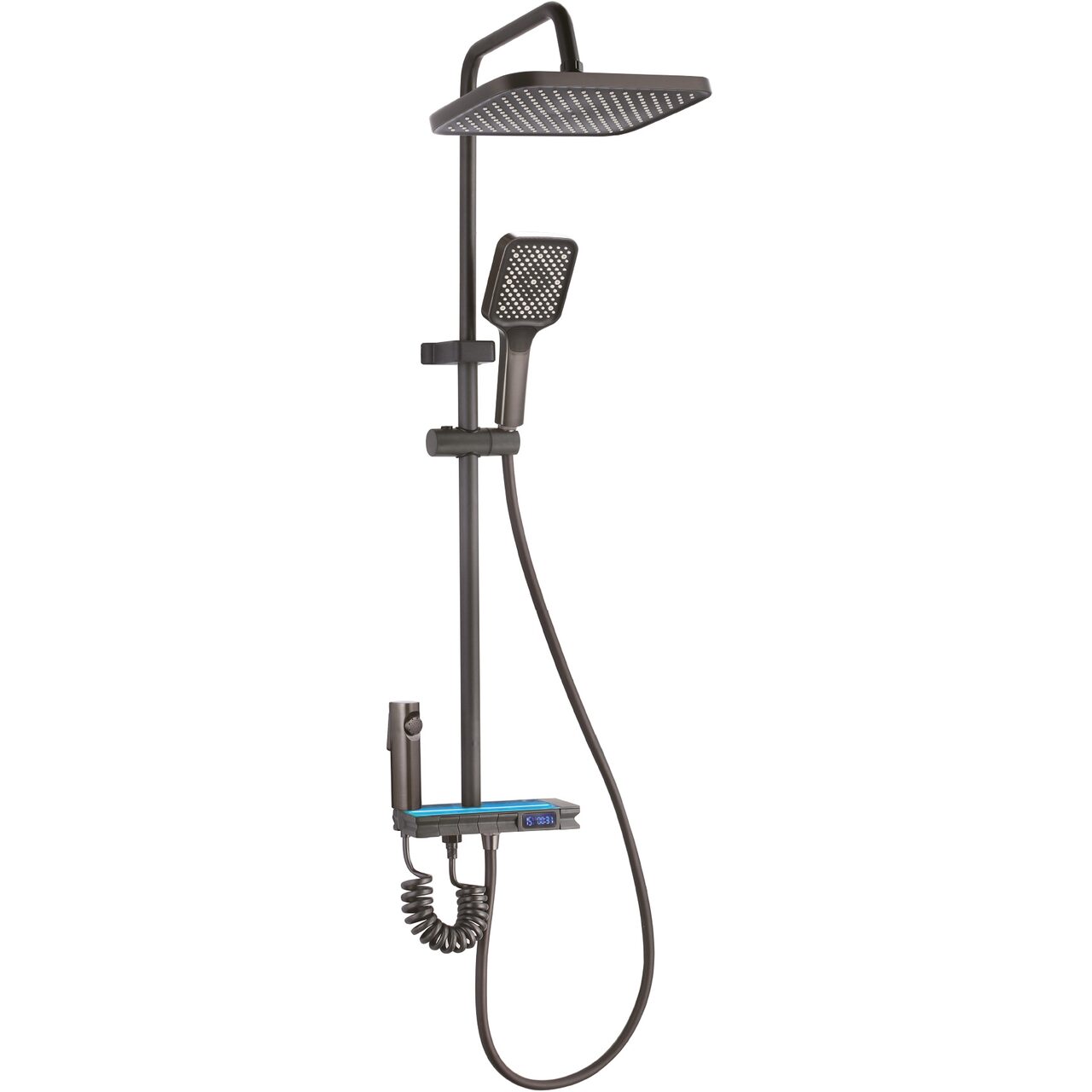 Set dus cu Afisaj Digital Freddo SN-5020NG, 4 Setari Dus, Efect de Ploaie, Metal-Zinc