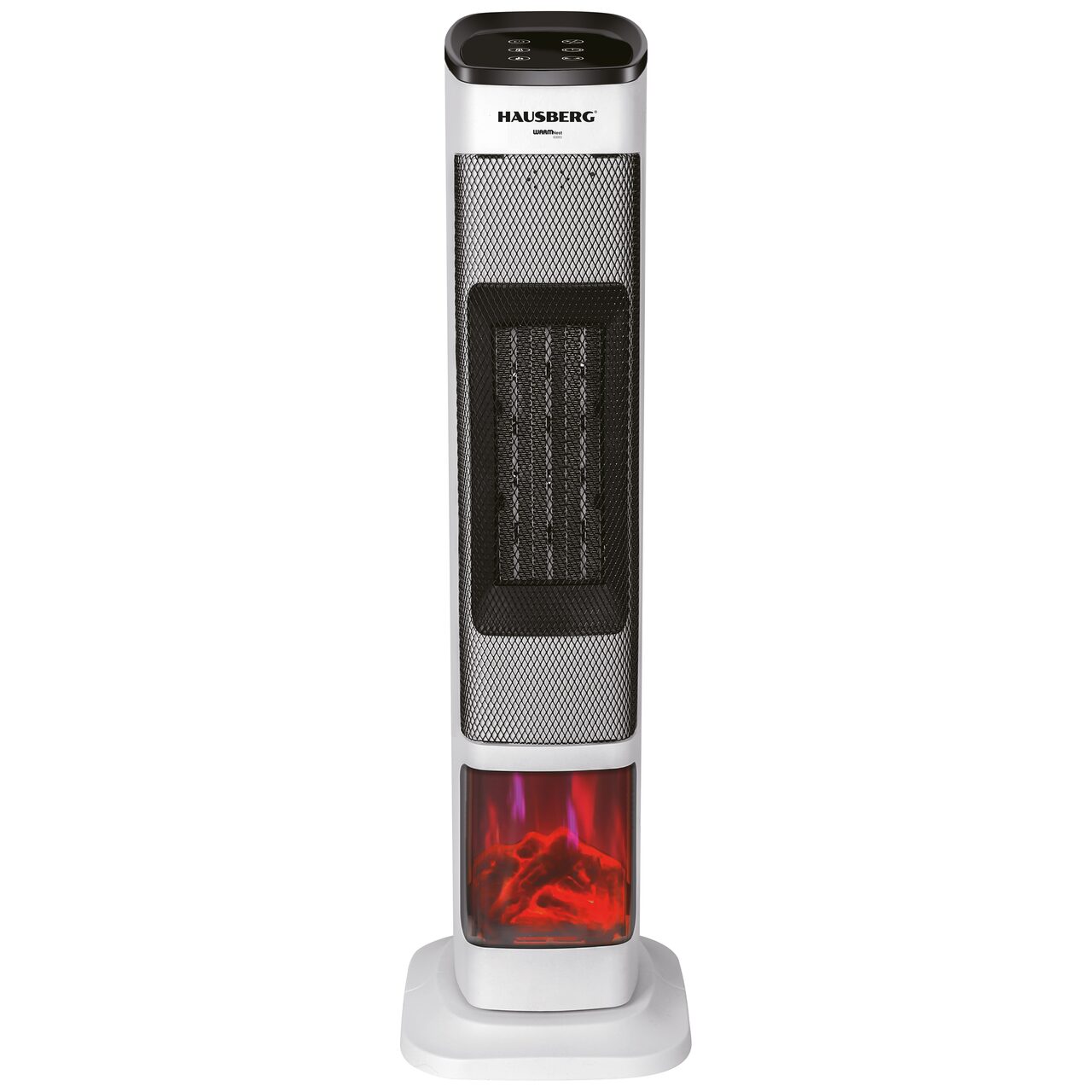 Semineu Electric Digital HAUSBERG HB-8219AB, 2000W, efect de flacara 3D, incalzire ceramica PTC, Telecomanda, Afisaj LED