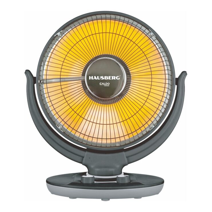 Radiator electric halogen cu ventilator HAUSBERG HB-8809NG, 1000W, 2 trepte, oscilatie 70°, siguranta rasturnare