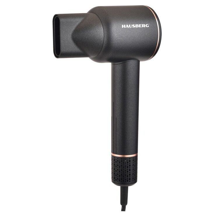 Uscator de Par HAUSBERG HB-264NG, Motor BLDC mare viteza, 1600W (echiv. 3000W), 3 temperaturi, 2 viteze, Aer rece/cald cu indicator LED