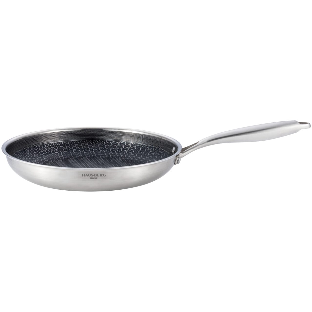 Tigaie inox antiaderenta tip fagure 26cm Hausberg HB-H LUX 846 inductie 2mm