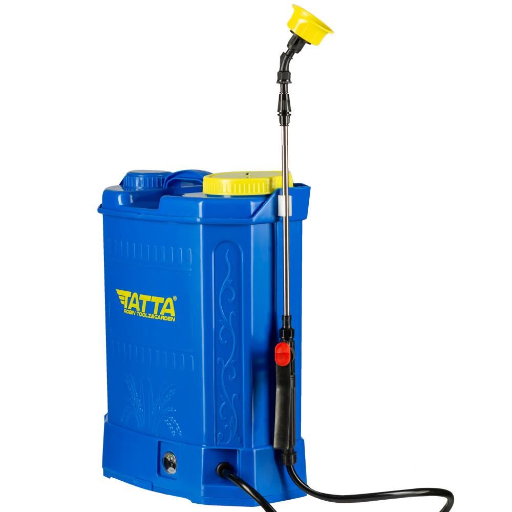 Pompa pentru stropit (vermorel) Tatta TP-2022A, cu acumulator, 12V 8Ah, incarcator 1 A, motor 3.6 lpm, rezervor tip rucsac, 20L