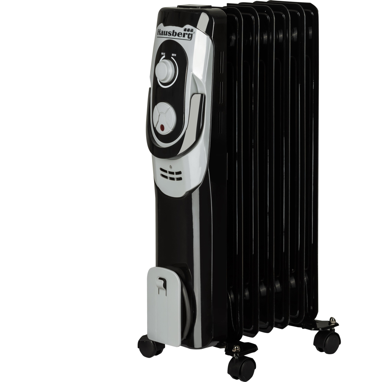 Calorifer electric HAUSBERG HB-8900NG, 1500 W, 7 elementi, 3 nivele de putere, termostat reglabil