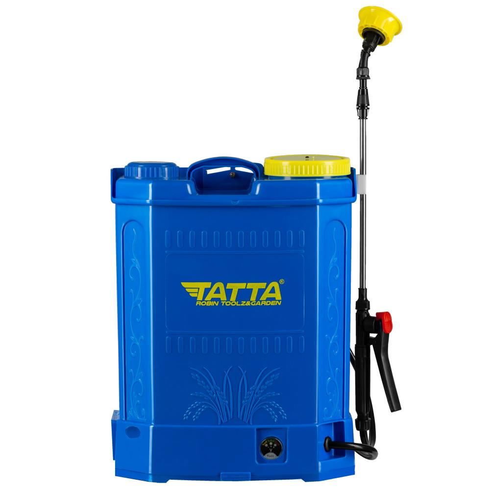 Pompa pentru stropit (vermorel) Tatta TP-2022A, cu acumulator, 12V 8Ah, incarcator 1 A, motor 3.6 lpm, rezervor tip rucsac, 20L