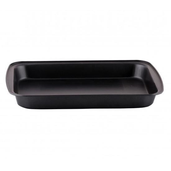 Tava dreptunghiulara pentru copt, Ertone ERT-MN 563B, anti-aderenta, 35,5x24x4 cm, Negru