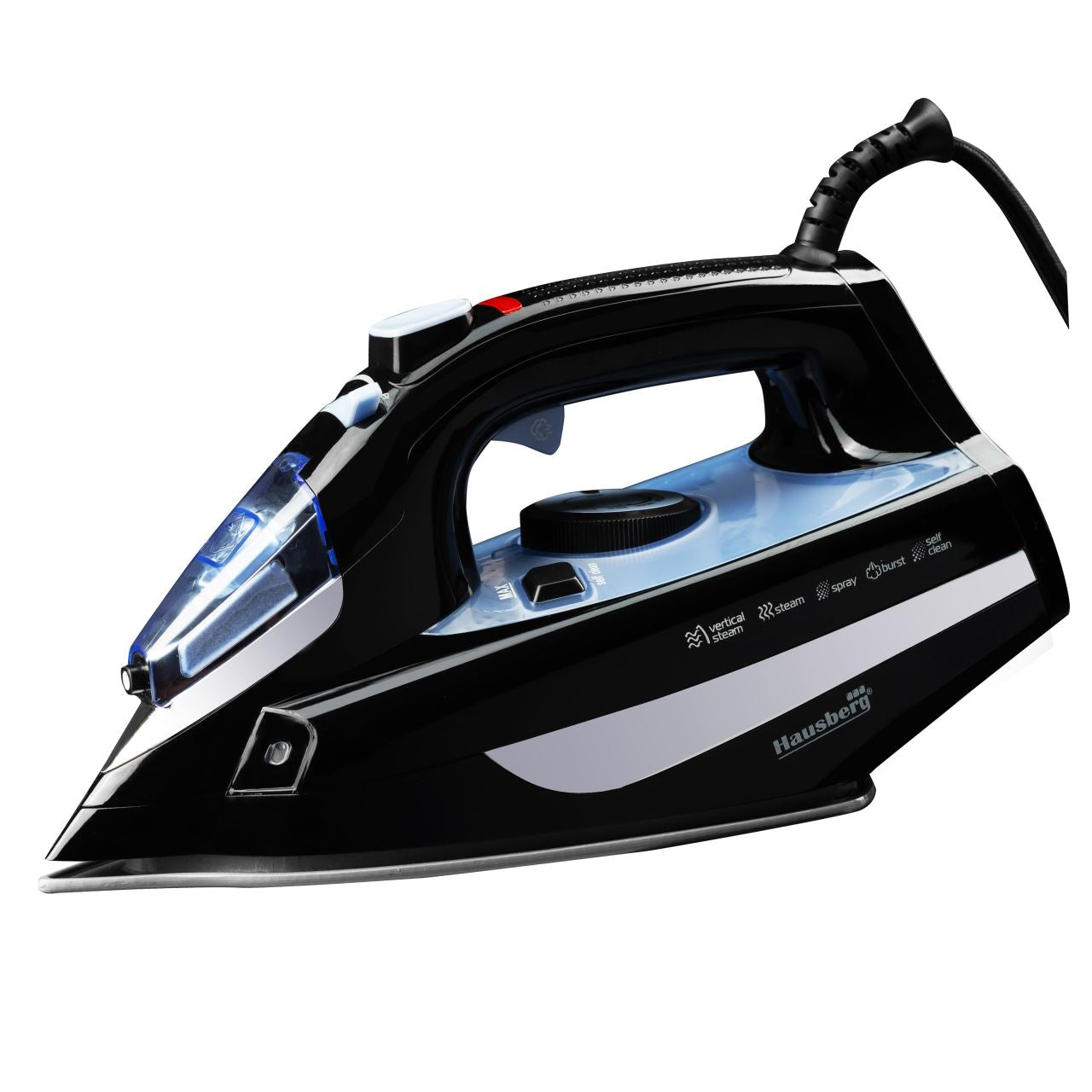 Fier de Calcat Hausberg HB-7842BL, 2300W, Ceramic, Autocuratare, Pulverizare, Antipicurare, 300ml
