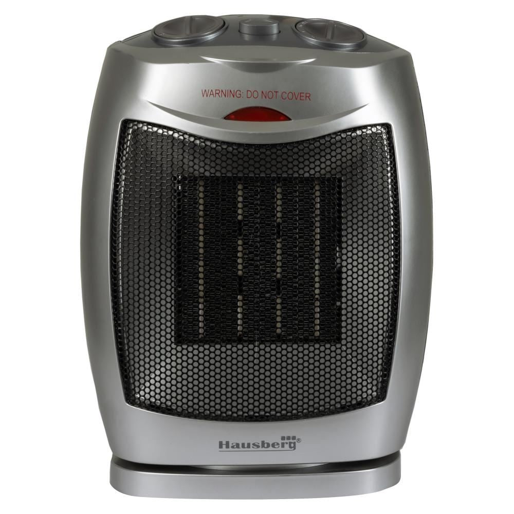 Aeroterma ceramica HAUSBERG HB-8300, 1500W, Termostat Reglabil, 2 Viteze, Functie Ventilator, Siguranta Anti Cadere, Silentios, Maner transport