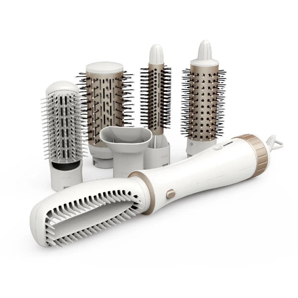 Perie pentru par Hausberg HB-19 cu 6 accesorii, 1000W, 360 C