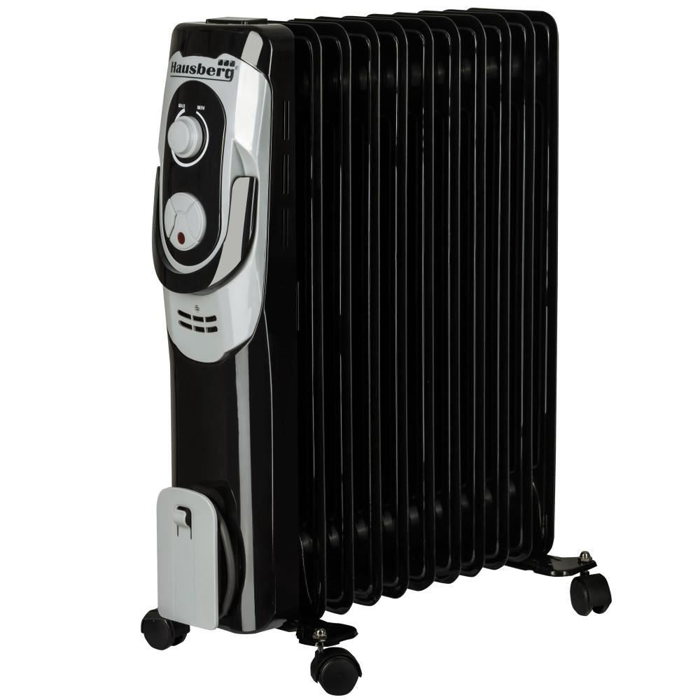 Calorifer electric Hausberg HB-8920NG, 2500 W, 11 elementi, 3 nivele de putere, termostat reglabil