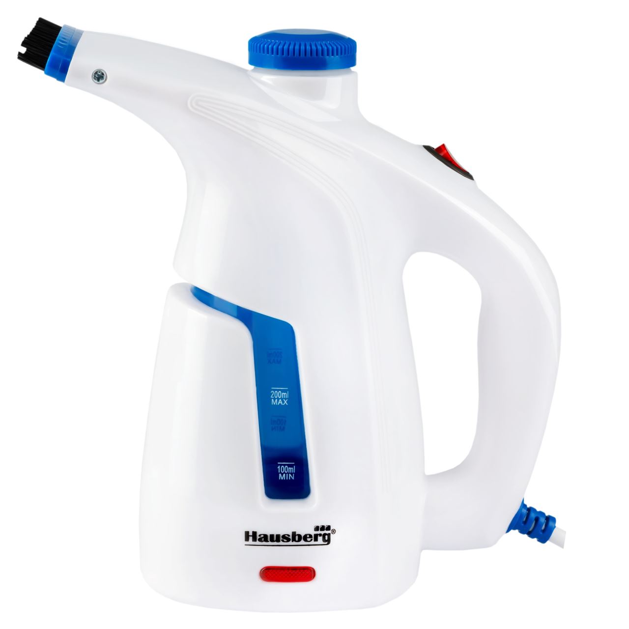 Aparat de calcat vertical cu abur HAUSBERG HB-7886BL, 1000 W, 200 ml, 2 accesorii