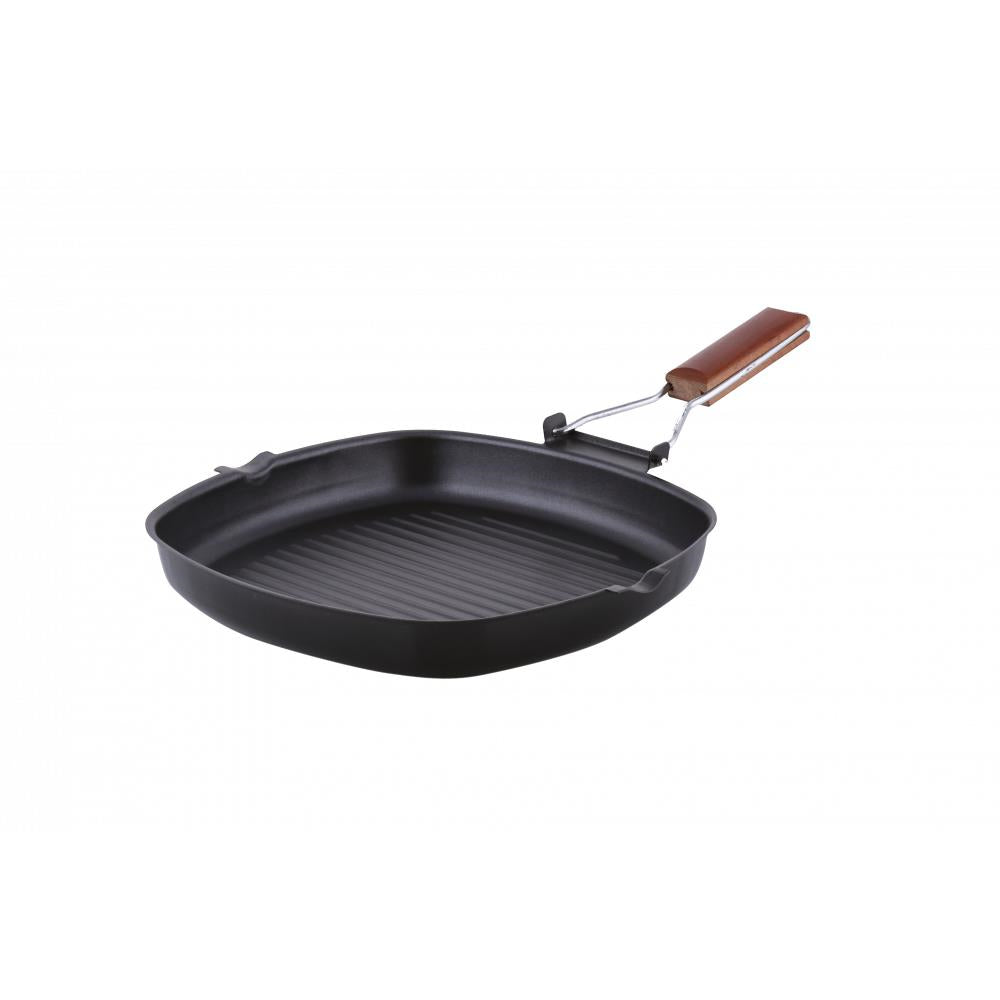Tigaie GRILL Ertone ERT-MN-528, Material din Aluminiu turnat, 28cm, design ergonomic