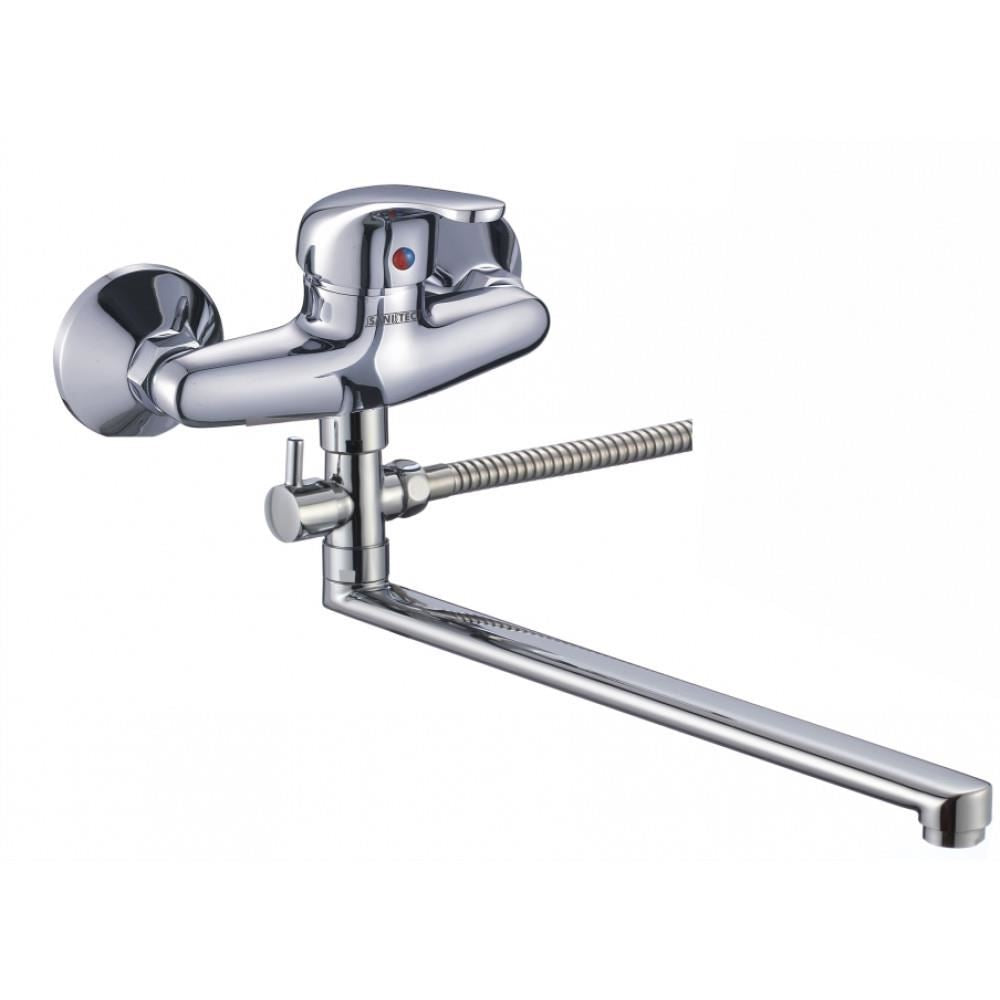 Baterie pentru cada Sanitec SN0011- monocomanda- finisaj zincat + accesorii