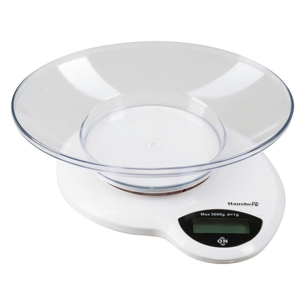 Cantar de bucatarie HAUSBERG HB-6015AB, 3kg, bol din Plasic