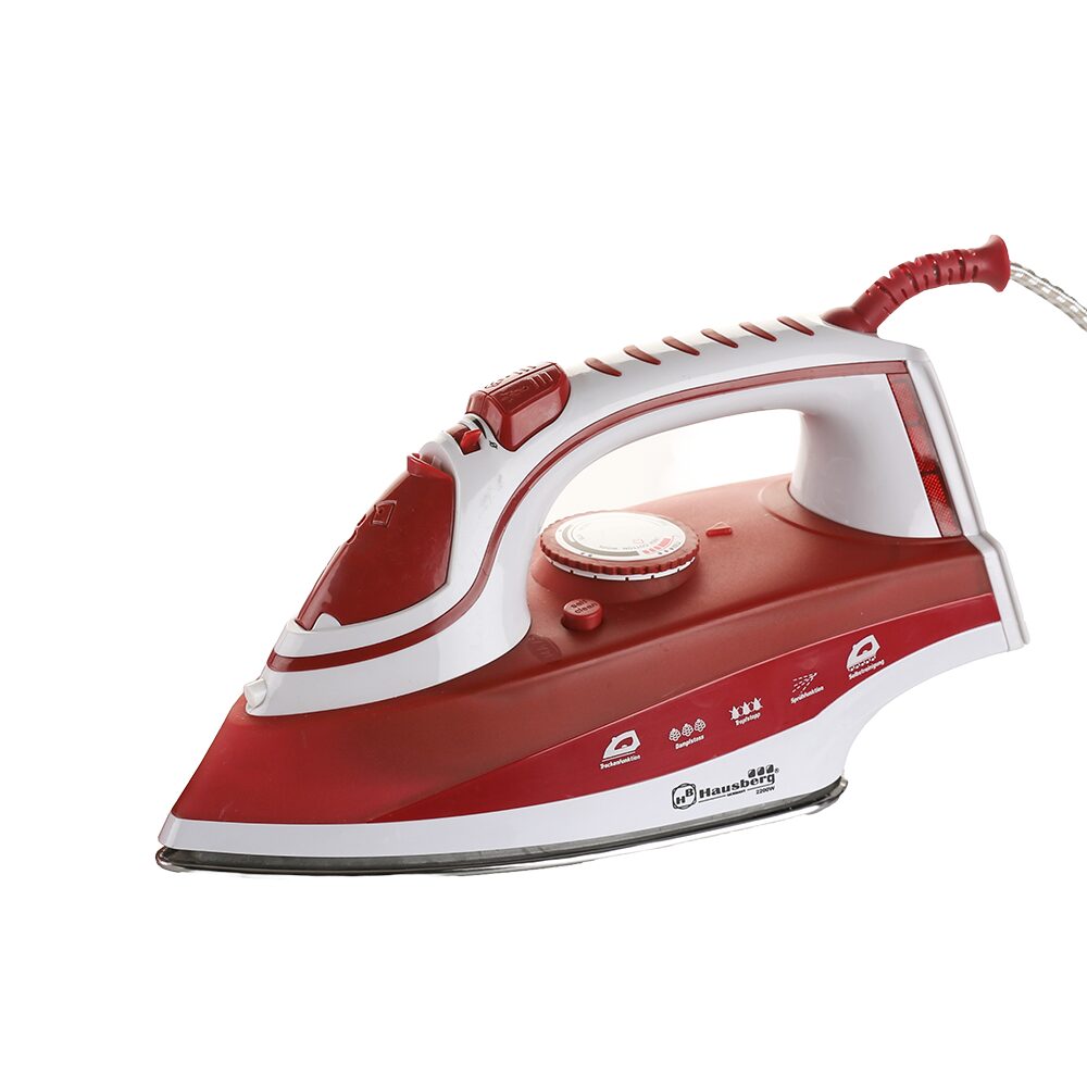 Fier de calcat Hausberg HB-7831RS, 2200W, Talpa inox, Functie Spray, Rezervor apa 400ml